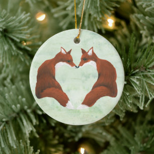 Ornamento del corazón de Fox
