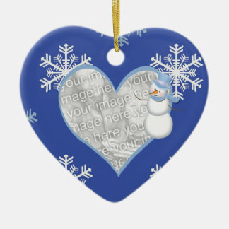 Ornamento del corazón de la foto del navidad del