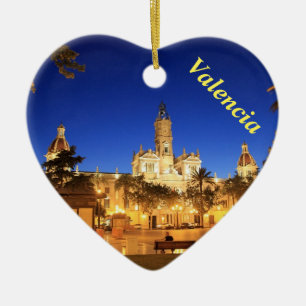 Ornamento del corazón de la opinión de la noche