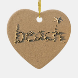 Ornamento del corazón de la playa