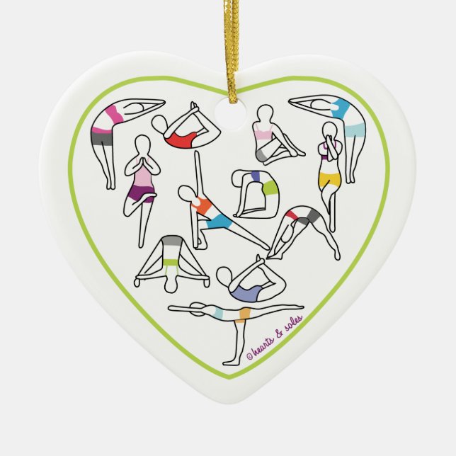 Ornamento del corazón de la yoga (Frente)