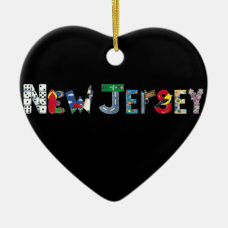 Ornamento del corazón de New Jersey