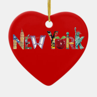 Ornamento del corazón de Nueva York