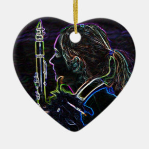 Ornamento del corazón del Clarinetist que marcha