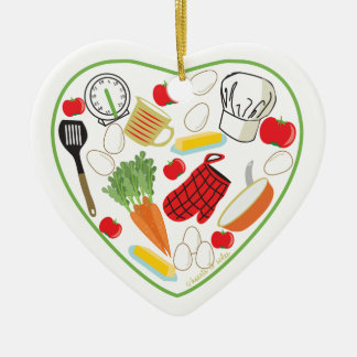 Ornamento del corazón del cocinero