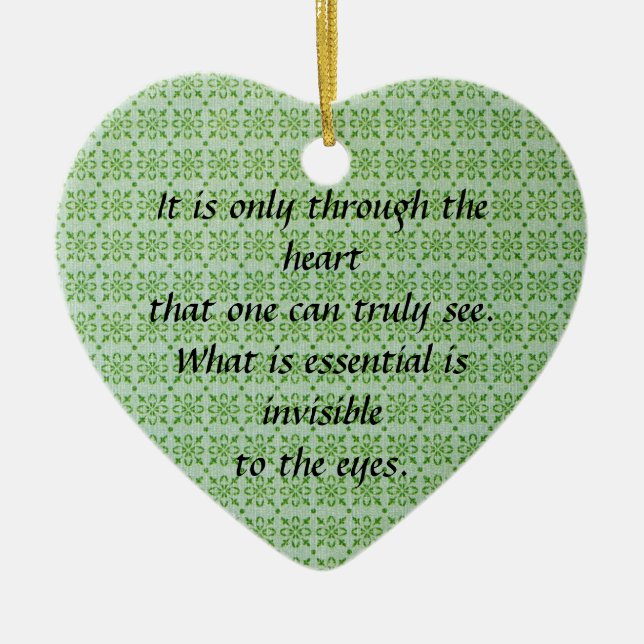 Ornamento del corazón del estampado de flores (Frente)