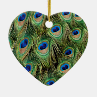 Ornamento del corazón del pavo real