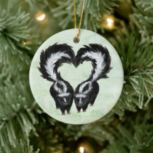 Ornamento del corazón del zorrillo