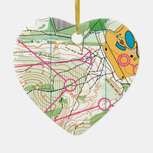 Ornamento del corazón - mapa orienteering