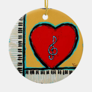 ornamento del corazón y del piano