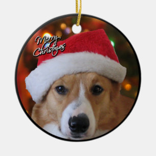 Ornamento del Corgi del navidad