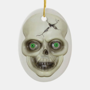 Ornamento del cráneo de Halloween muy aterrador