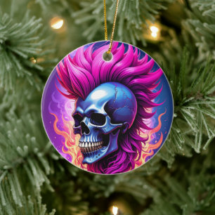Ornamento del cráneo del Punk de inflamación