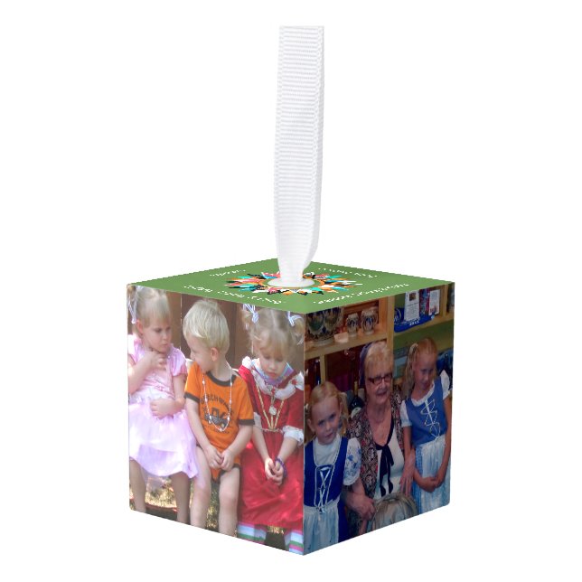 Ornamento del cubo de la foto del Brag de las (Anverso en perspectiva)