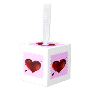 Ornamento del cubo del sello Love Forever