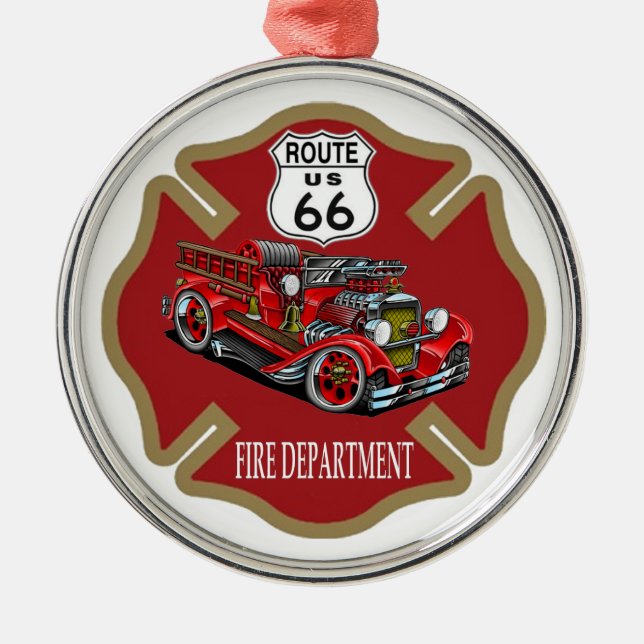 Ornamento del cuerpo de bomberos de la ruta 66 (Frente)
