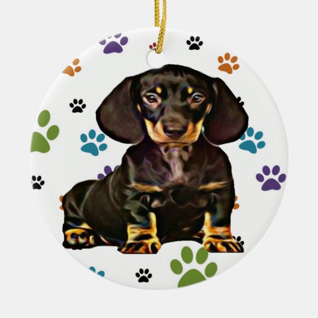 Ornamento del Dachshund (Frente)