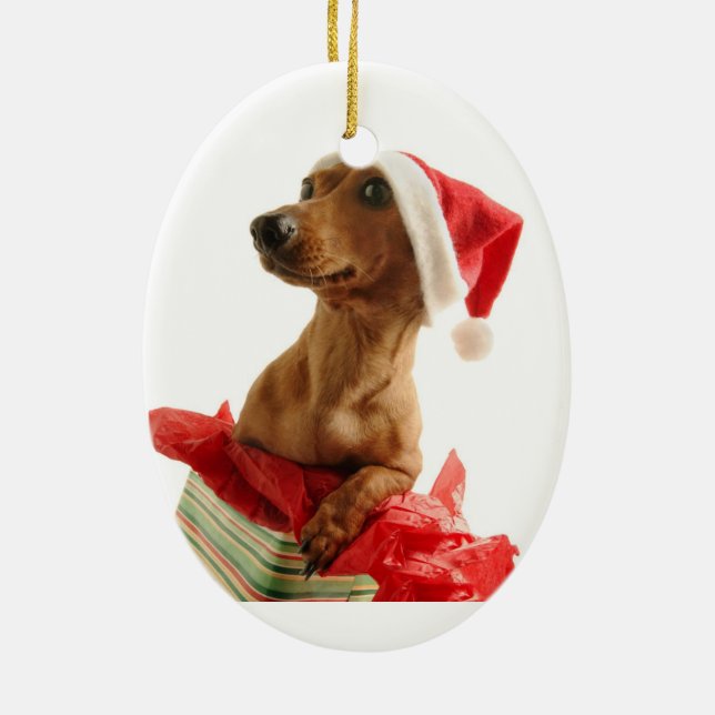 Ornamento del Dachshund del navidad (Atrás)