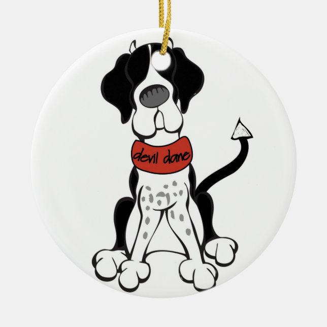 Ornamento del danés del diablo (Frente)