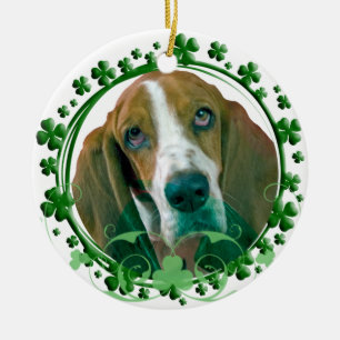 Ornamento del día de Basset Hound St Patrick