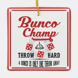 Ornamento del día de fiesta de Bunco - campeón