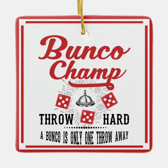 Ornamento del día de fiesta de Bunco - campeón (Anverso)