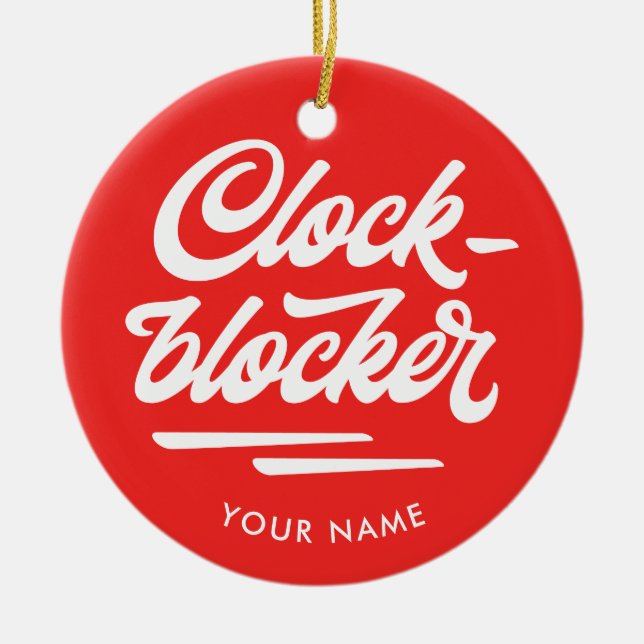 Ornamento del día de fiesta de Clockblocker (Frente)