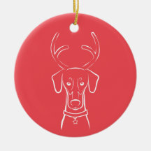 Ornamento del día de fiesta de DTDR - Doberman