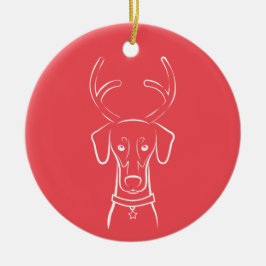 Ornamento del día de fiesta de DTDR - Doberman