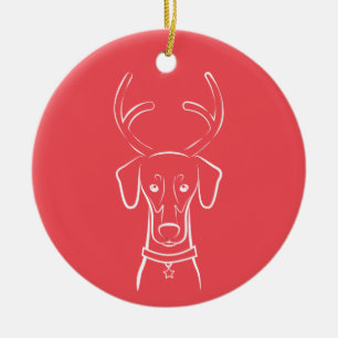 Ornamento del día de fiesta de DTDR - Doberman