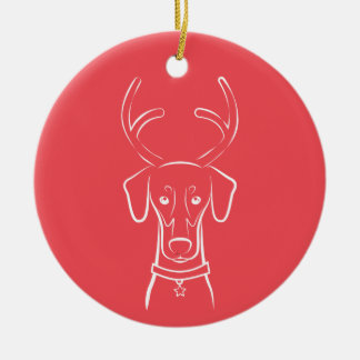Ornamento del día de fiesta de DTDR - Doberman