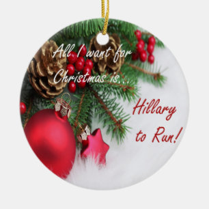 Ornamento del día de fiesta de Hillary Clinton