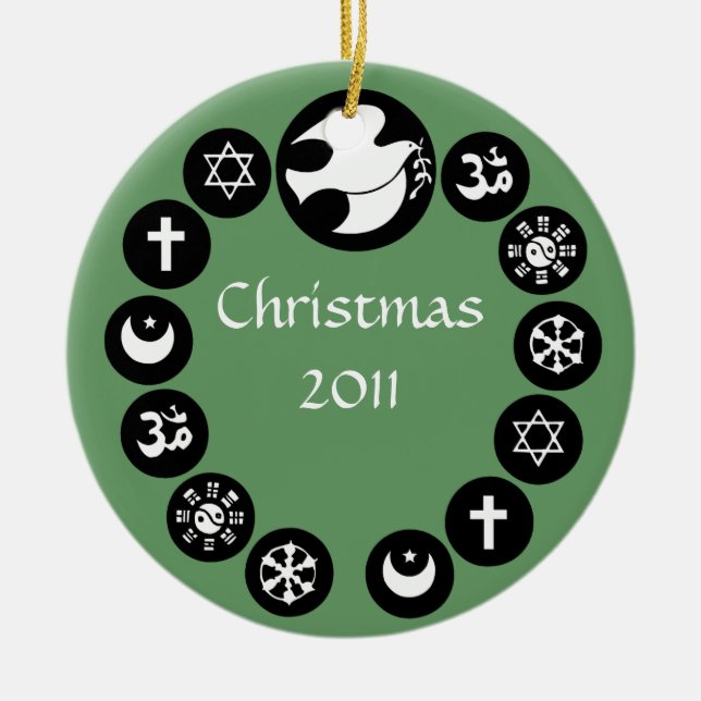 Ornamento del día de fiesta de las religiones del (Frente)