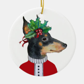 Ornamento del día de fiesta de Manchester Terrier