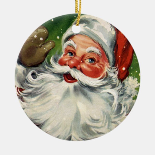 Ornamento del día de fiesta de Papá Noel del (Frente)