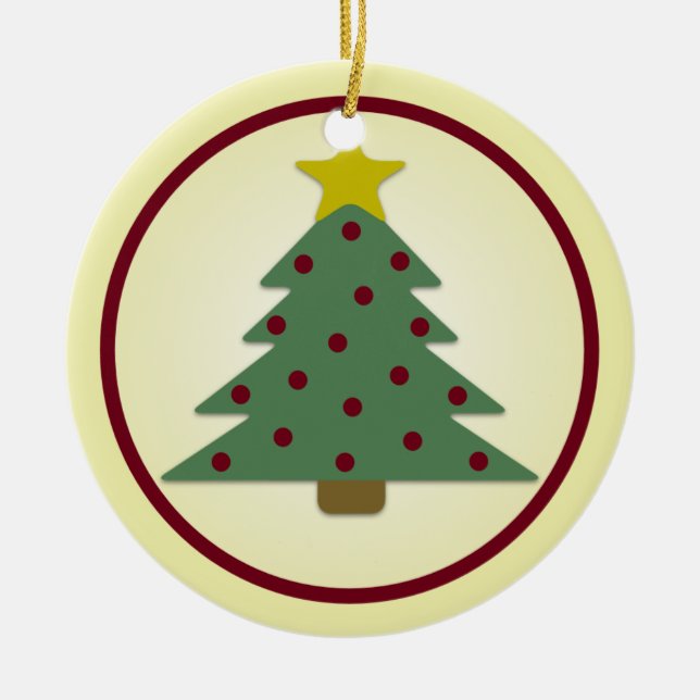 Ornamento del día de fiesta del árbol de navidad (Frente)