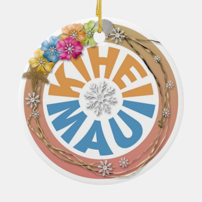 Ornamento del día de fiesta del hibisco de Kihei (Atrás)