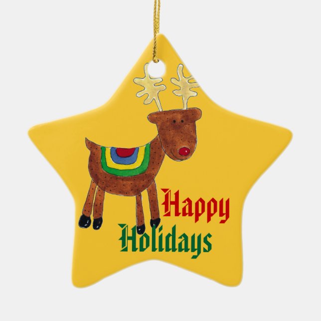 Ornamento del día de fiesta del reno (Frente)