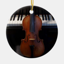 Ornamento del día de fiesta del violín y del