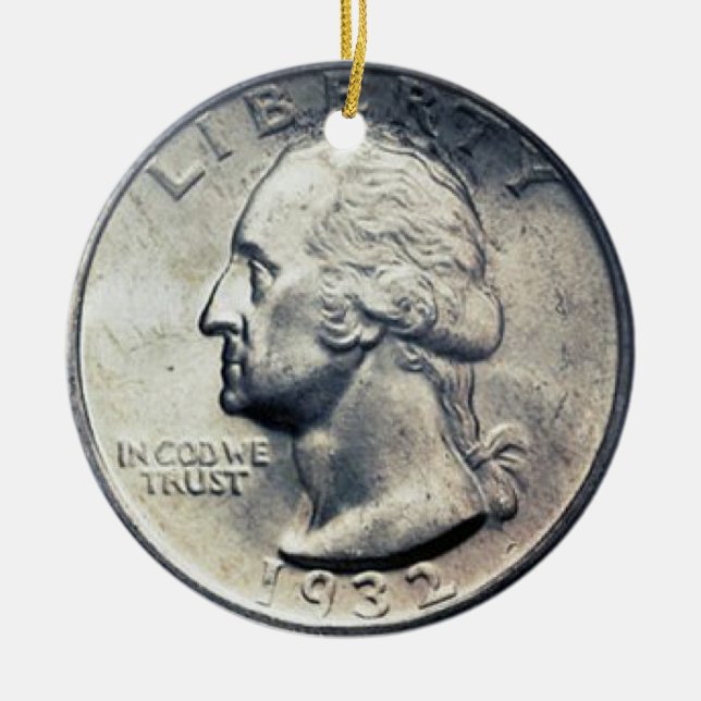 Ornamento del dinero del dólar cuarto (Frente)