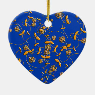 Ornamento del diseñador floral azul