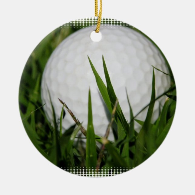 Ornamento del diseño de la pelota de golf (Frente)