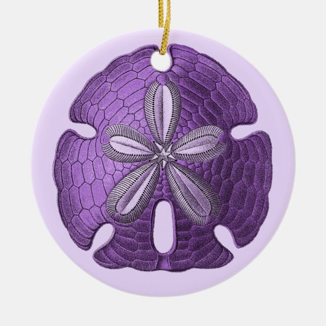 Ornamento del dólar de arena violeta (Frente)