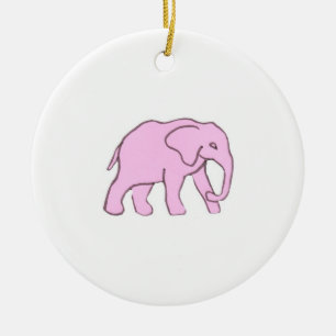 Ornamento del elefante rosado