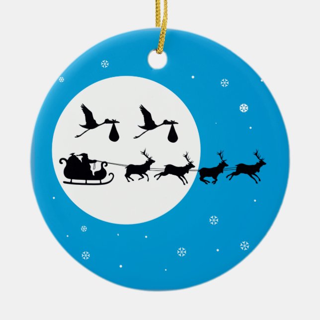 Ornamento del embarazo del navidad de los GEMELOS (Frente)