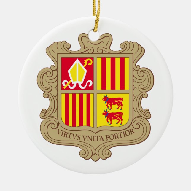 Ornamento del Escudo de Armas de Andorra (Frente)