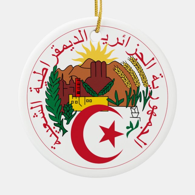 Ornamento del escudo de armas de Argelia (Frente)
