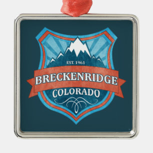 Ornamento del escudo verde azulado de Breckenridge