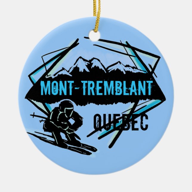 Ornamento del esquí de Mont Tremblant Quebec (Frente)