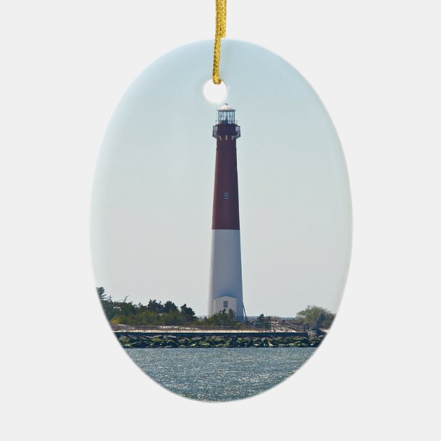 Ornamento del faro de Barnegat (Barney viejo) LBI (Frente)
